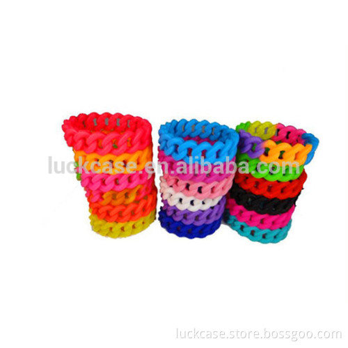 2016 Newest cool braided silicone bracelet /silicone braided band DIY band